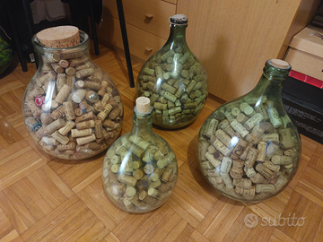 4 Damigiane Tappi Sughero