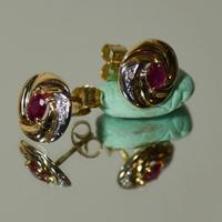 Orecchini Oro 18k - Rubini - Diamanti