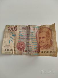 banconota 1000 lire Maria Montessori 