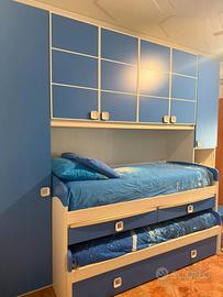 Cameretta blu per bimbo - completa