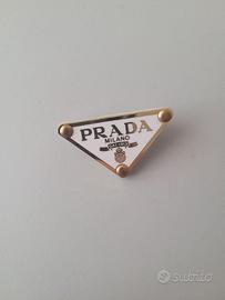 Spilla da donna Prada colore Bianco & Oro