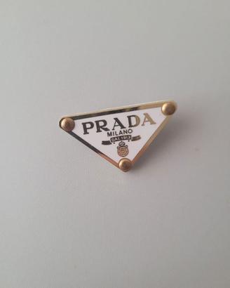 Spilla da donna Prada colore Bianco & Oro