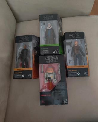 lotto black series 4 figurine nuove! star wars