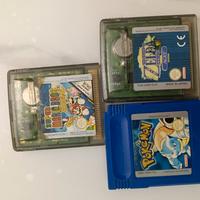 gioco game boy Zelda Mario bross e pkmon blu