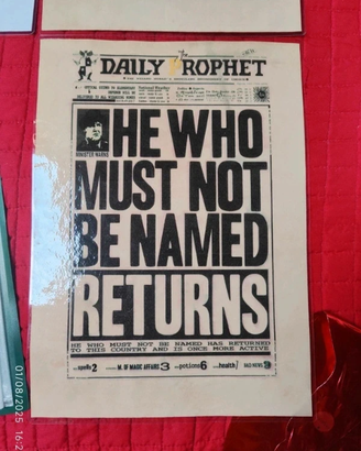 Set 4 Poster Harry Potter personalizzabili – A4