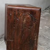 cassetta porta oggetti antica intarsiata a nano