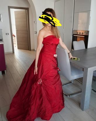 vestito da sposa bordeaux 