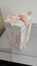 bomboniera hervit campana vetro rosa 