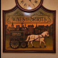 orologio da parete vintage legno dipinto a mano