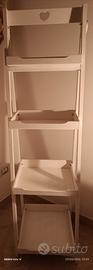 Scaffale stile shabby a 4 ripiani.
