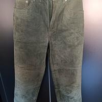 pantaloni pelle scamosciata donna 