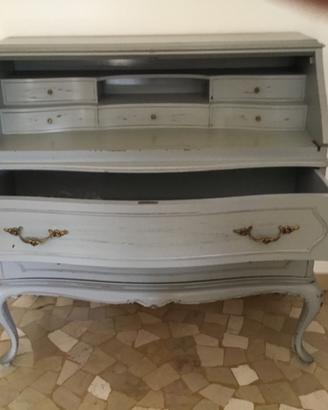Credenza con ribaltain legno color azzurro polvere