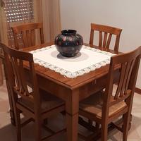 TAVOLO ARTE POVERA  CON SEDIE