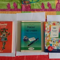 3 libri Valori,giochi di società,frasi occasioni