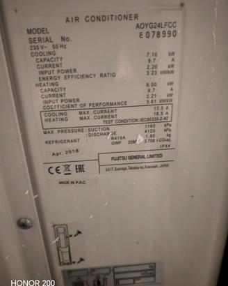 condizionatore Fujitsu 24.000 
