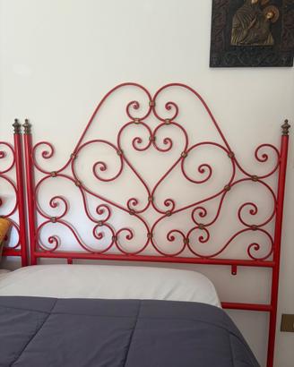 Coppia spalliere ferro battuto rosse