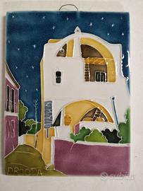 Quadretto di Procida in ceramica decorata a mano