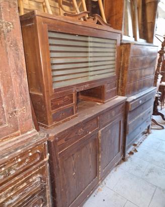 credenza con alzata vecchia 