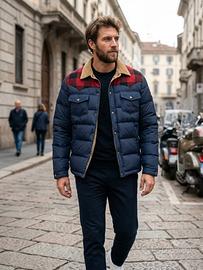 Piumino Penfield Trailwear Blu e tartan R/N 