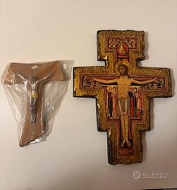 Crocifisso di San Damiano + Croce Tau Francescana
