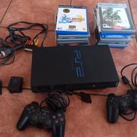Playstation 2, 2 Joystick, 14 giochi-8 Memory Card