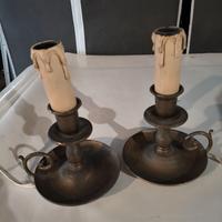 COPPIA ABAT JOUR IN BRONZO