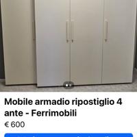Mobile armadio ripostiglio 4 ante - Ferrimobili