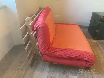 Futon di legno non trattato originale Linn-Sui