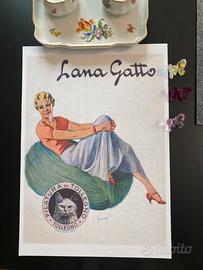 Poster stampa lana gatto quadro Casa 33 × 48