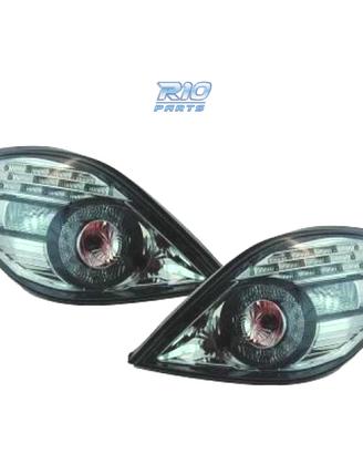 FANALI PEUGEOT 207 CC 06-12 LED FONDO CROMATO