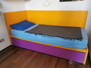 Letto singolo 90x200 con letto estraibile