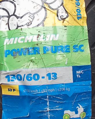 MICHELIN POWER PURE SC 130/60 13 53P Moto DOT 2524