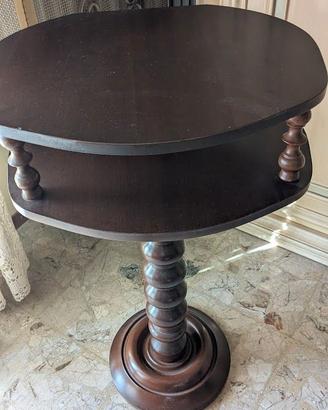 Colonna a tavolino in legno