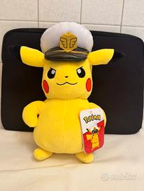 Peluche Pikachu Capitano Originale con Etichetta