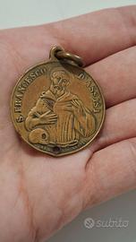 Medaglia antica San Francesco D'Assisi