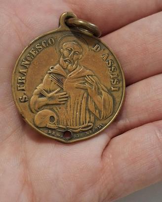 Medaglia antica San Francesco D'Assisi