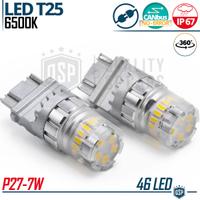 Lampadine LED T25 P27/7W CANbus Luce Bianca 6500K