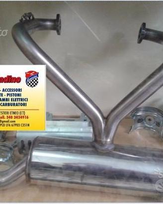 Scarico in acciaio inox per fiat 500/126