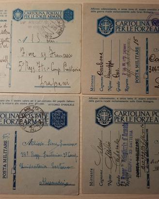Cartoline postali militari italiane posta militare
