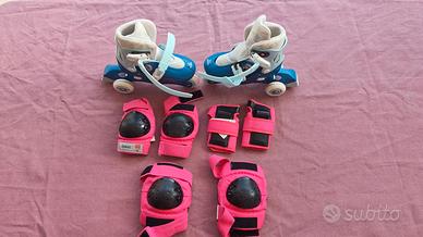 Pattini roller bimba tg 27-30 + kit protezione