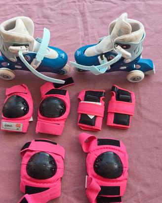 Pattini roller bimba tg 27-30 + kit protezione