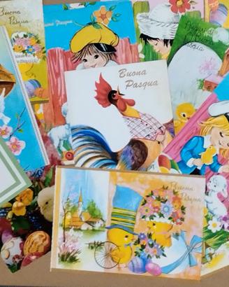 BUONA PASQUA lotto 14 cartoline auguri formato gra