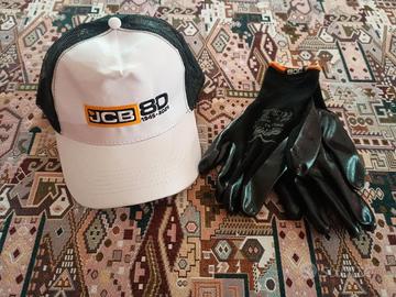 cappellino e guanti JCB 80 Anni (1945-2025)