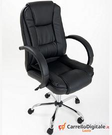 Poltrona da ufficio Direzionale nera modello Smoke