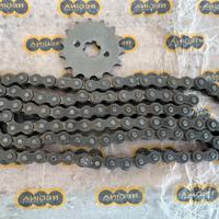Catena passo 420 più pignone 15 denti nuovi