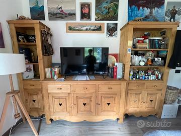 Due librerie + credenza porta tv