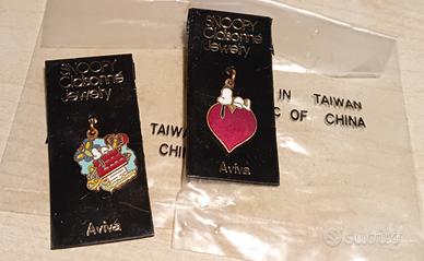 vintage ciondolo Snoopy Cloisonné Jewelry Aviva