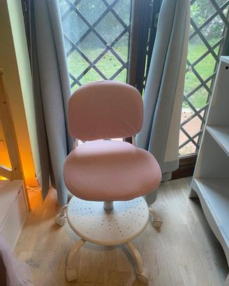 Sedia girevole IKEA per bambini rosa – Regolabile
