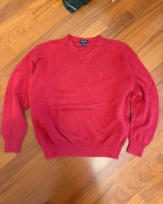 Maglione Nautica rosso – scollo a V