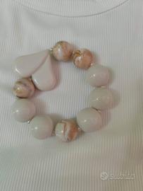 Bracciale sfere panna 